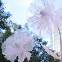 Hand-made custom silk flower suit wedding decoration scene layout simulation flower road guide wedding background wall indoor and outdoor