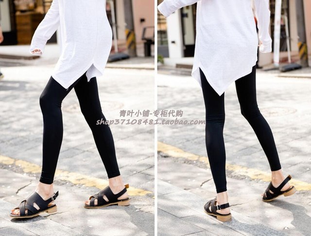 Rime Yumei counter ທີ່ແທ້ຈິງ ultra-fine modal ເກົ້າຈຸດ pants summer bottoming slim slimming pants ແມ່ຍິງ 1N35556