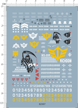 Special Water sticker for the model HG MS-09R Rick Great Magic (dead god skull head) (62357)