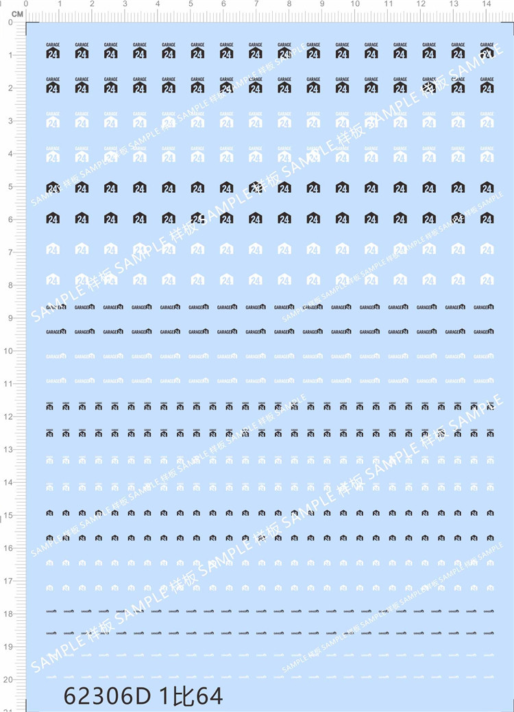 Car model 1:64 Refit modified loading street car sticker (side door sticker) Special water sticker (62306D)