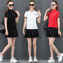 2021 summer new square dance clothing kindergarten teacher garden uniform short-sleeved fitness group performance sportswear women