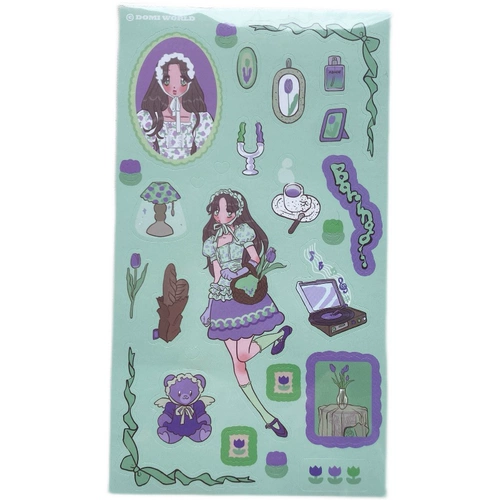 Корея Ins Fresh Summer Girl Sweet Yafeng Sweet Cool Colar Card Comics персонажи сцены Diy ручная учетная запись материал