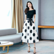 Two-piece dress summer 2021 New Light mature style dress high-end temperament womens spring dress