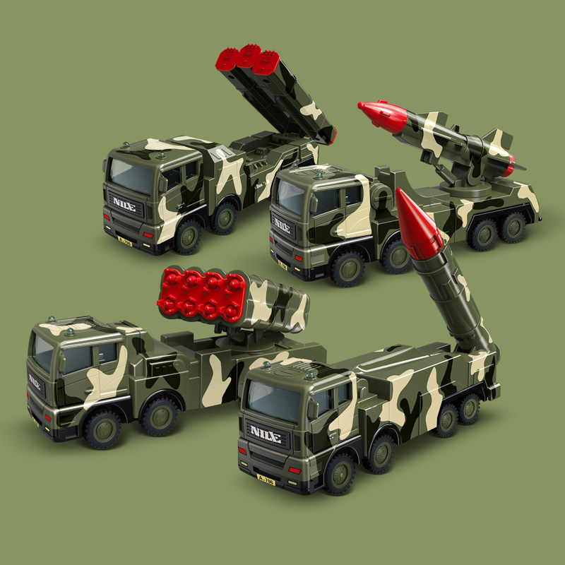 Inertial Military Series Missile Car Rocket Launch Vehicle Model Children Baby Boy Toys 61 Gift