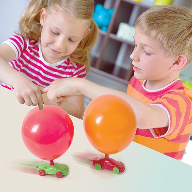 Balloon power racing Aerodynamic science and education experiment Novelty toys June 1 children's birthday friends gift