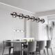 Italian-Style Living Room Chandelier, Modern, Simple, High-End, Atmospheric, Circular, Designer, Minimalist, Artistic Glass Bedroom and Dining Room Lamp