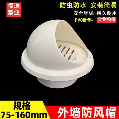 Exterior Wall air outlet windshield PVC ventilation ball range hood vent ventilation cap exhaust hood windshield