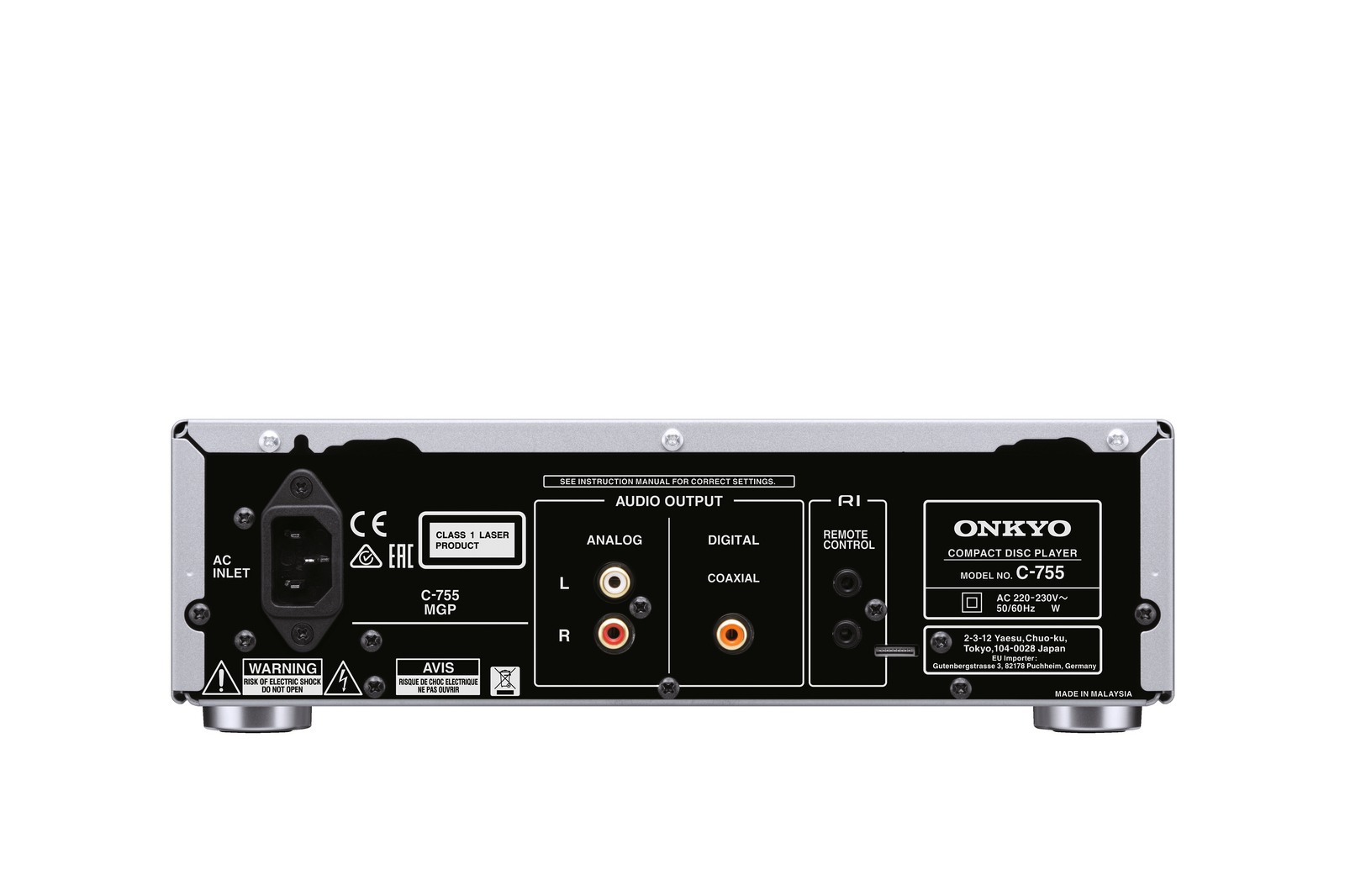 日本Onkyo C-755 HI-fi 迷你桌面CD播放器包含于CS1075组合-Taobao