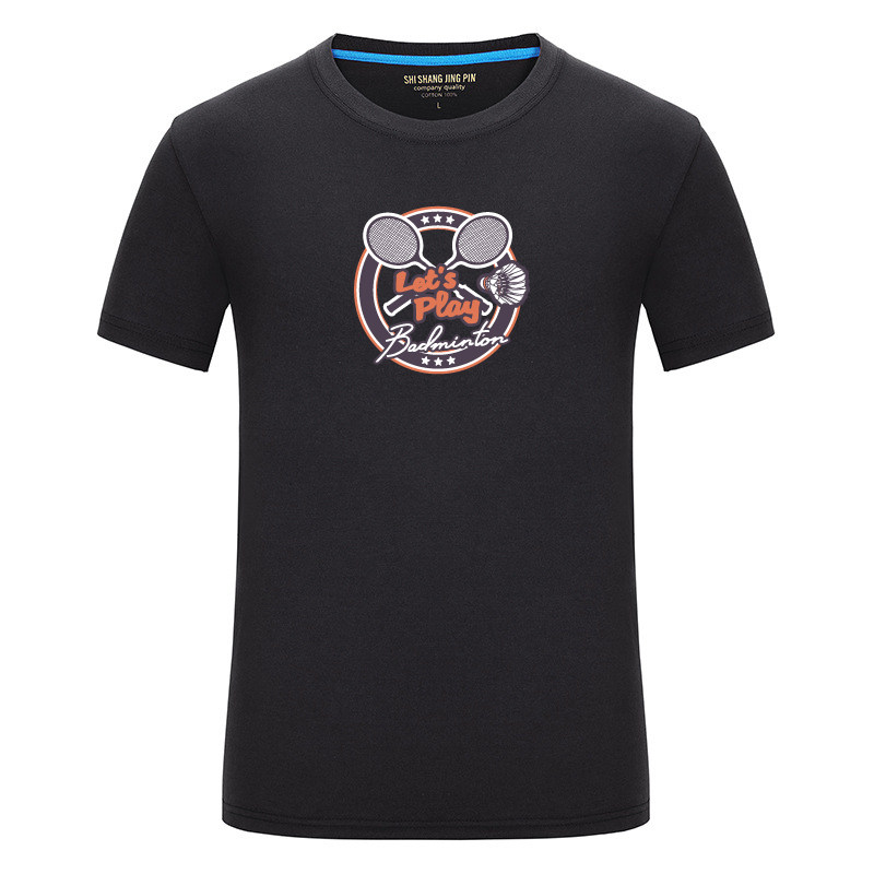 Badminton suit T-shirt cotton short sleeve competition custom culture shirt sports shirt men's and women's training jersey leisure