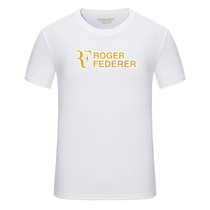 Federer tennis uniform for men and women pure cotton T-shirt short-sleeved peripheral round neck casual sports jersey training uniform for fans