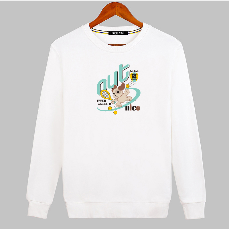 Tennis clothes cartoon cotton casual tops long-sleeved T-shirts jerseys training men and women tops custom surrounding warm autumn winter spring
