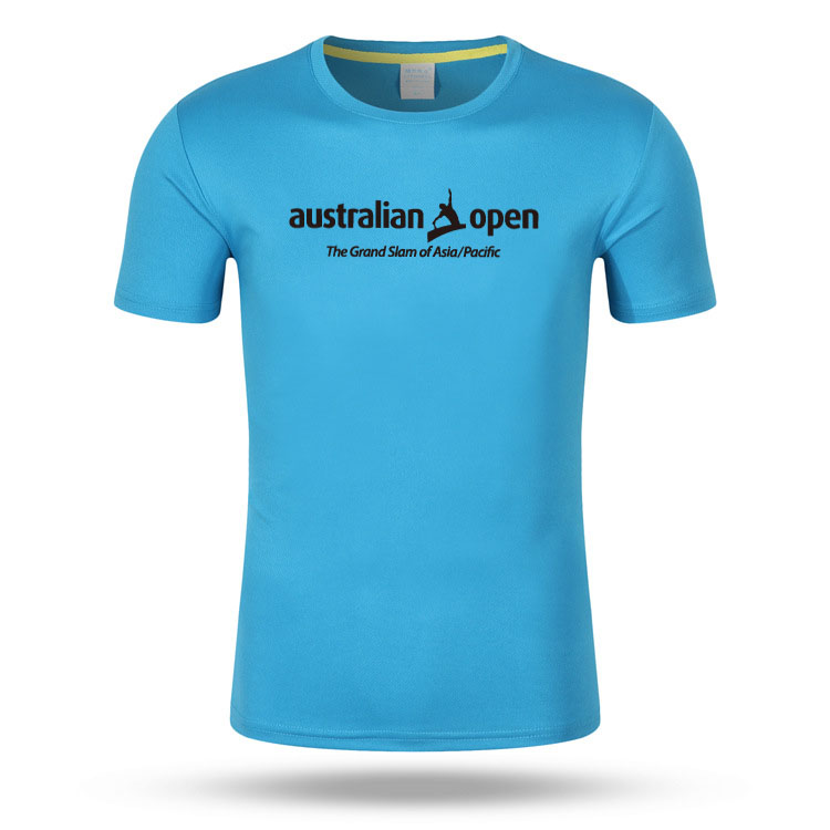 Multi-color Australian Open Four Grand Slam Tennis Quick-drying Men's and Women's T-shirt Tops Round Neck Jersey Jersey Custom Cultural Shirt