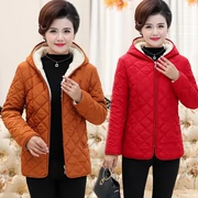 Áo bà bầu thời trang thu đông cộng với chất liệu cotton nhung nữ trùm đầu phù hợp với áo khoác cotton trung và cũ 2018 mới