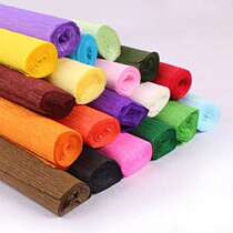 Color crepe paper handmade paper diy material hand rub paper flower hand kneading paper telescopic paper