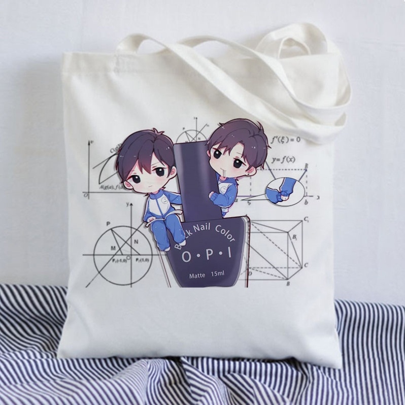 Camouflaged scum He Chaocheyu Peripheral Canvas Bag women's single shoulder bag students Handmade shopping original Dress Book Bag