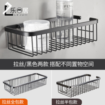 Punch-free 304 stainless steel black bathroom toilet square blue rack Bathroom lotion item storage rack