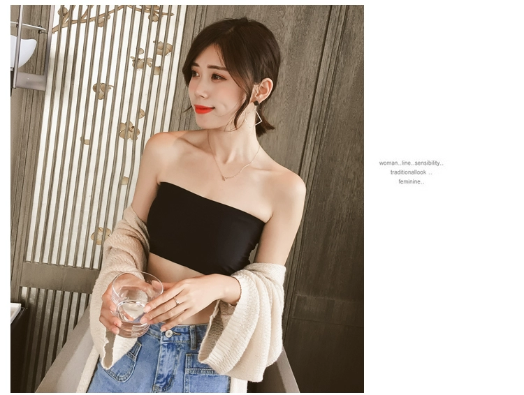 Áo quây ngực đồ lót nữ làm đẹp lưng ống hàng đầu chạm đáy chống ánh sáng đồ lót gợi cảm trở lại chéo ngực pad mùa hè