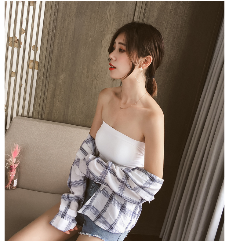 Áo quây ngực đồ lót nữ làm đẹp lưng ống hàng đầu chạm đáy chống ánh sáng đồ lót gợi cảm trở lại chéo ngực pad mùa hè bra thể thao