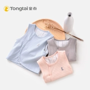 Tongtai mới bé cotton đôi vest mùa xuân và mùa thu cổ tròn snap đôi vest vest vest - Áo ghi lê