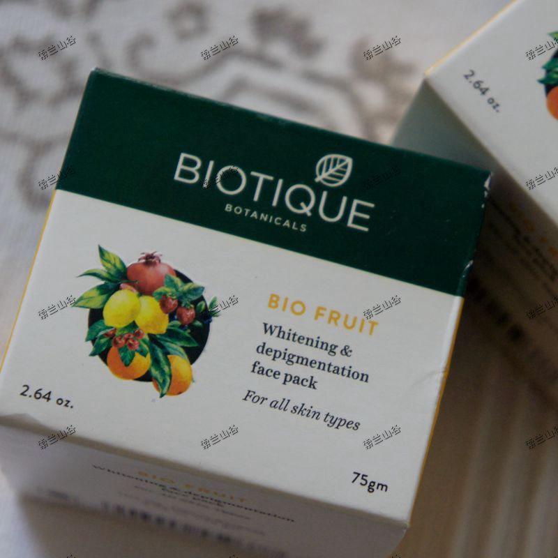 印度百奥百奥田水果面膜Biotique Fruit面膜肤色不均补水保湿进口