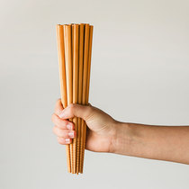 Natural bamboo household chopsticks non-slip high temperature resistance is not moldy commercial dining hall 100 pairs of hotel chopsticks