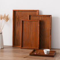 Nishida Muyu square wooden tray Japanese Water Willow square tea tray fruit tray meal support Wooden