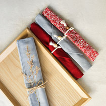 Nishida Muyu cloth chopsticks bag chopsticks knife and fork tableware storage packaging bag Japanese student travel portable cloth bag