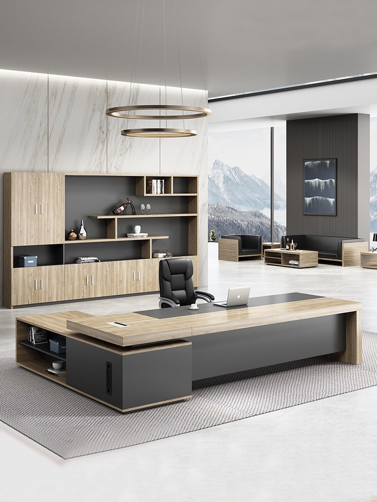 Shenzhen President Boss Desk and Chair Combination Office Simple Modern Executive Desk Manager Supervisor Single Office Furniture