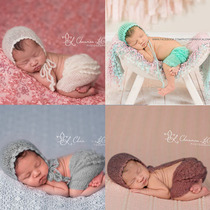 New Shadow Building Children Photography Clothing Newborns Sweater Suit Handmade Wool Woven Baby Photo Costumes