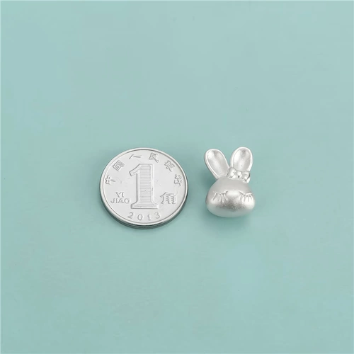 S999, серебряный браслет, оберег на день рождения, кролик, бусины с аксессуарами, ювелирный шарм, аксессуар, 3D, DIY
