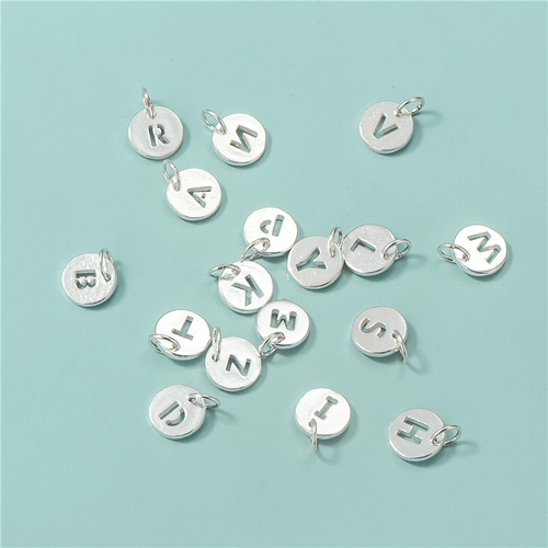 Подвеска с буквами, аксессуары, браслет из бисера, ожерелье, серебро 925 пробы