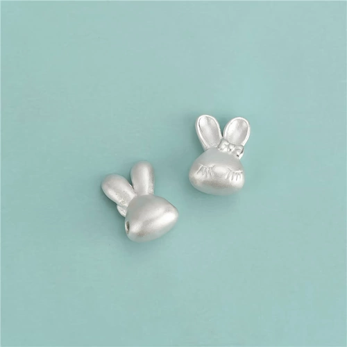 S999, серебряный браслет, оберег на день рождения, кролик, бусины с аксессуарами, ювелирный шарм, аксессуар, 3D, DIY