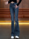 Fashionable High Waisted Slim Boot Jeans Women's 2025 Spring New Slim Fit Stretch Small Flared Horseshoe Pants