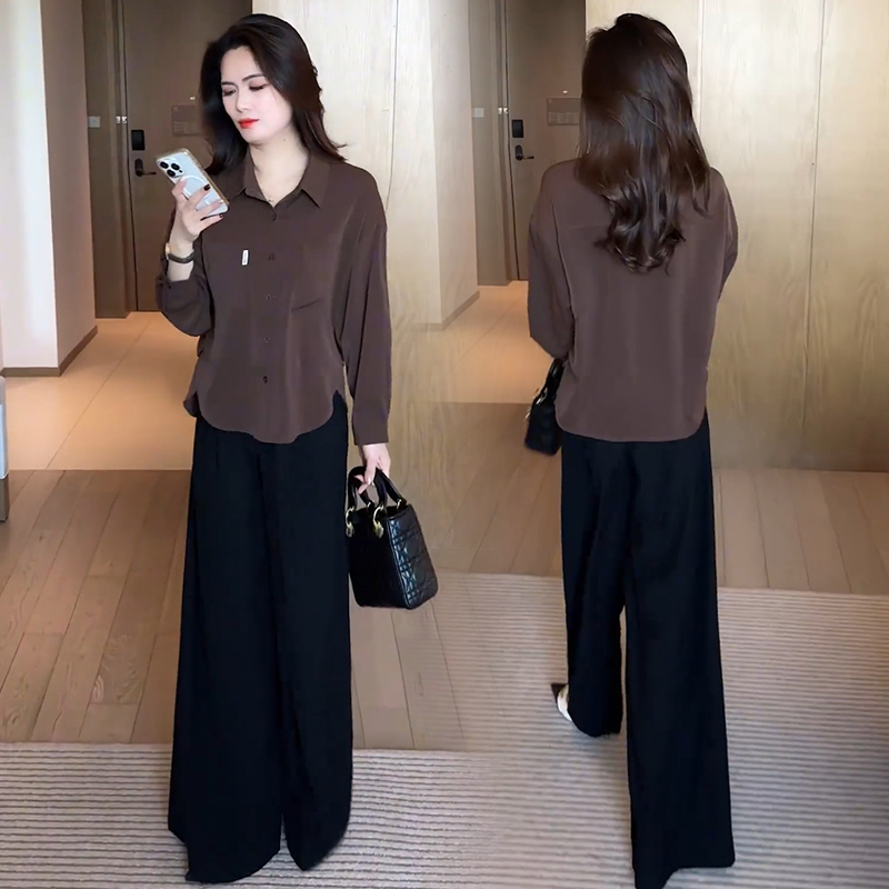 Fashionable and Elegant Women's Shirt, 2025 Spring New Style, Versatile and Casual Top, Loose Fit, Tummy-Concealing, Slimming Shirt