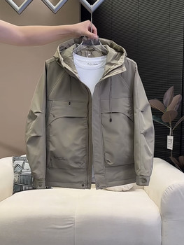 2025 autumn and winter new men's hooded loose cotton coat, fashionable and popular windproof thickened quilted jacket for men