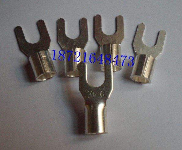 Fork terminal Cold pressure terminal wiring terminal UT10-6 U-shaped terminal copper joint 10 squared
