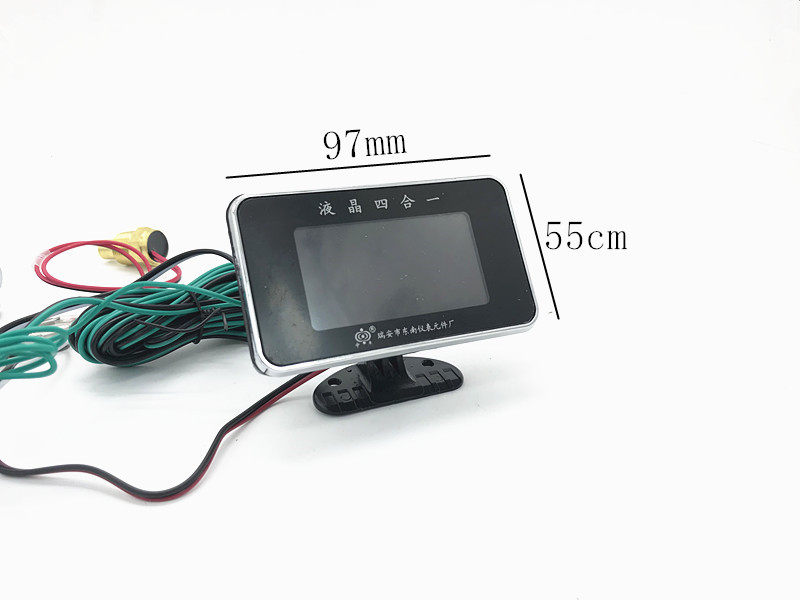 Car truck modified LCD four-in-one oil pressure gauge voltage water temperature oil Volume One-piece meter 12v24v Universal
