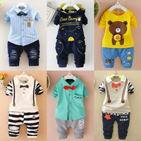 Kho báu nam xuân thu 4 bộ đồ ba mảnh 3 tuổi 5 cậu bé 1 em bé 0 trẻ em Quần áo Wei 2 triều nam phiên bản Hàn Quốc đồ bơi bé trai