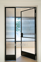 Brief modern aluminum alloy glass door book room primary-secondary door balcony door indoor door ultra white long iridescent glass door