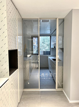 Extremely Brief Kitchen Aluminum Alloy Extremely Narrow Side Push Ramen Ground Trackgate Super White Glass Door