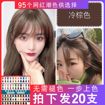 Hair Salon Special Dye Cream Microboomer Color Cover White Hair Stain Cold Brown Pop Color Cream Brown wholesale