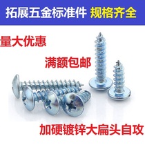 Hardened galvanized large flat head self-tapping nail cross self-tapping screw umbrella head screw M4M5 * 8 10 12 16~50