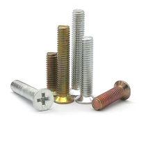 Iron galvanized cross flat head screws colour zinc sink bolt machine wire screws computer small screws M3M4 * 5-70