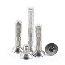 M8 304 stainless steel countersunk head flat inner hexagonal screw bolt flat cup screws 10 12 16-80