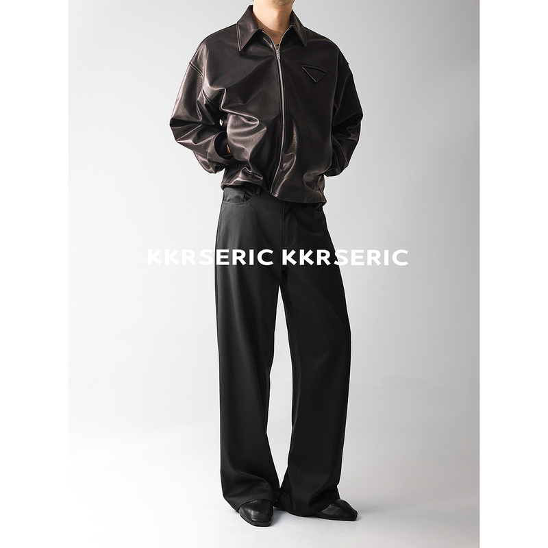 Kkrs Eric Italian Imported Brown Sheepskin Early Autumn Limited Edition Tailored Lapel Leather Jacket Kkrs Eric Italian Imported Brown Sheepskin Early Autumn Limited Edition Tailored Lapel Leather Jacket