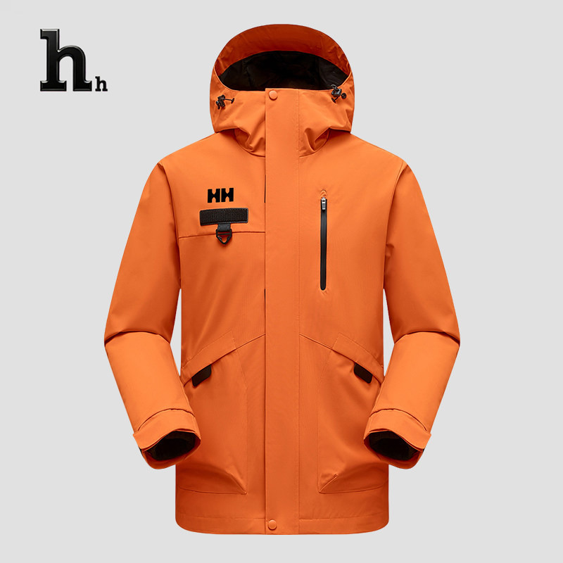 Authentic Hh Outdoor Jacket for Men and Women, Three-In-One Rainproof Mountaineering and Skiing Jacket, Couple Style Warm Jacket Authentic Hh Outdoor Jacket for Men and Women, Three-In-One Rainproof Mountaineering and Skiing Jacket, Couple Style Warm Jacket