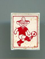 1970 Mexico FIFA World Cup Football Memorial Badge Mascot Hard Rubber