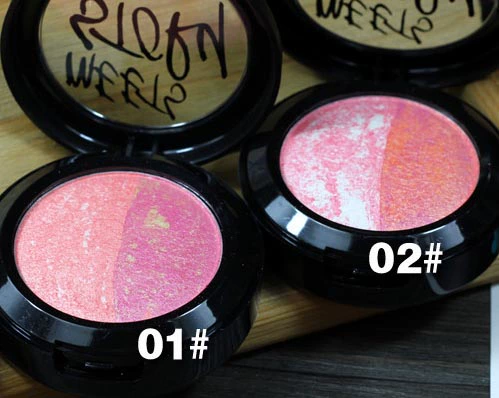 Sugarbox / Sugar Box Màu hỗn hợp Màu không đổi Rang rang Sửa chữa Blush Double Color Reddish Blush Baked Powder Orange Pink Pink - Blush / Cochineal