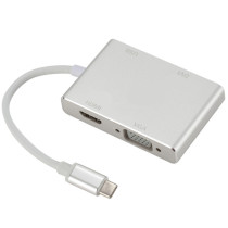 type CTO HDMI VGA DVI adapter cable TYPEC to HDMI VGA DVI four-in-one converter 4K