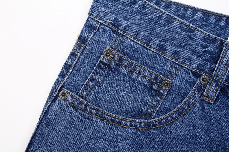 Quần jean nam chính hãng nam mùa thu và mùa đông dày cổ điển cotton trung tính cao eo thẳng cha trung niên lỏng lẻo quần kaki nam